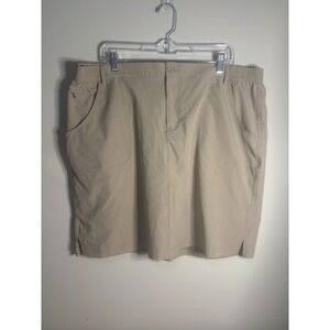 Tilley Women's Beige Performance Skort Size XXL Built In Shorts Travel
